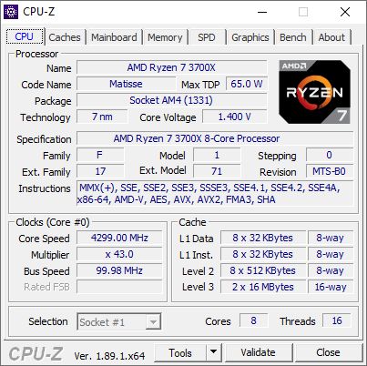 AMD Ryzen 7 3700X - podkręcanie