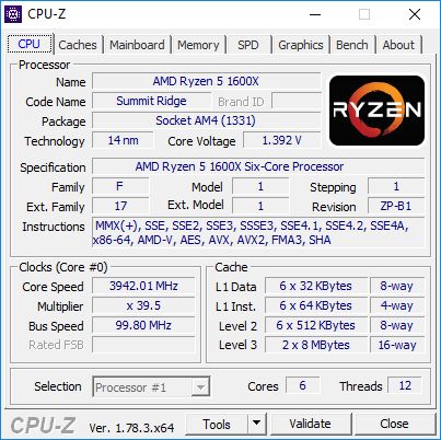 AMD Ryzen 5 1600X - podkręcanie