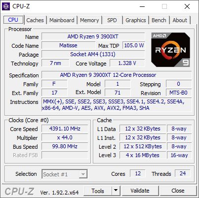 AMD Ryzen 9 3900XT - podkręcanie