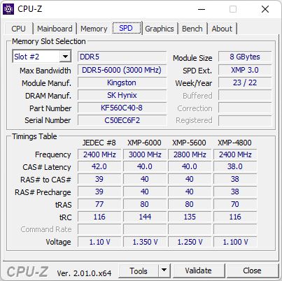 Kingston Fury Beast DDR5 RGB - profile XMP 3.0