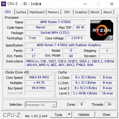 AMD Ryzen 7 4700G - podkręcanie procesora