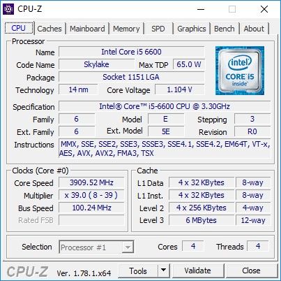 MSI Z270 Gaming M5 - CPU-Z
