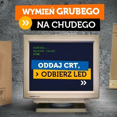 iiyama konkurs wymień grubego na chudego crt lcd monitor akcja logo