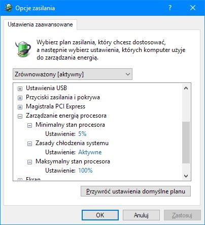 Windows 10 opcje planu