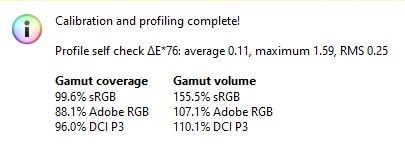 MSI G274QPF-QD - badanie pokrycia gamutów