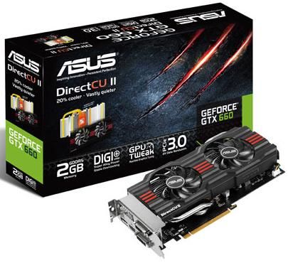 ASUS GeForce GTX 660 DirectCU II karta graficzna zdjęcie opakowanie