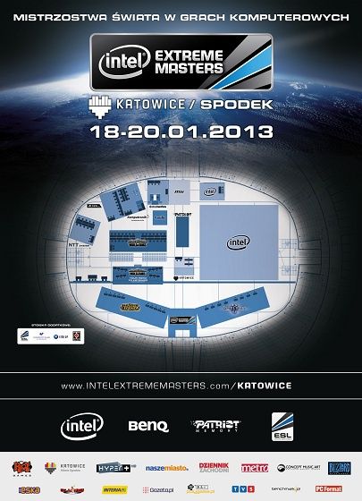 Intel Extreme Masters 2013 Katowice Spodek plakat plan imprezy