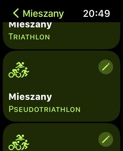 Apple Watch trening mieszany