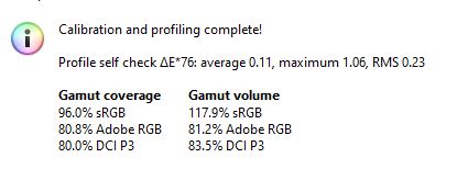 MSI Raider GE66-12UH - weryfikacja pokrycia gamutów