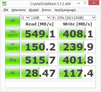 SanDisk SSD Plus 120 GB - CrystalDiskMark