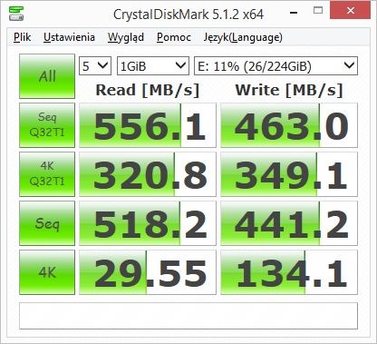 Transcend SSD220S 240 GB - CrystalDiskMark