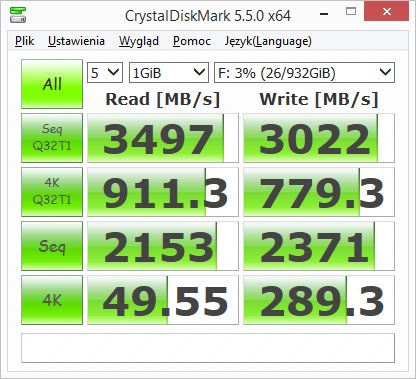 WD Black SN750 NVMe SSD 1 TB - CrystalDiskMark