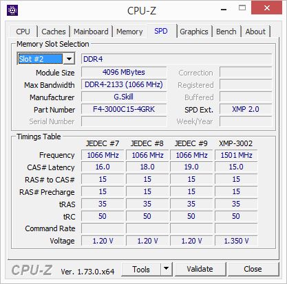G.Skill Ripjaws 4 2x 4 GB 3000 MHz CL15 - profile SPD i XMP 2.0