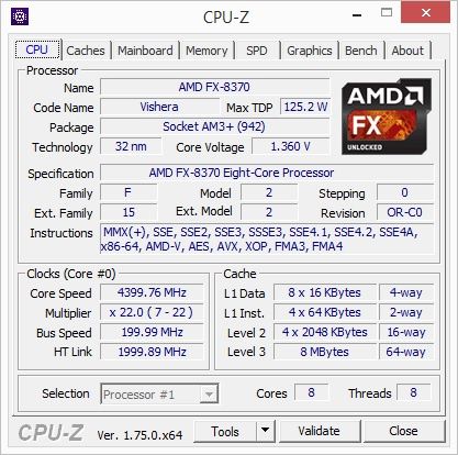 AMD FX-8370 - cooler Wraith