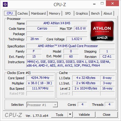 AMD Athlon X4 845 - podkręcanie procesora