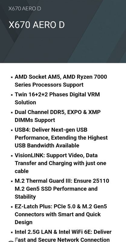 Gigabyte X670 Aero D