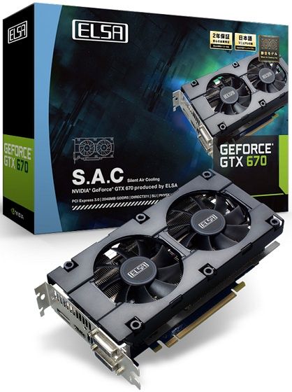 ELSA GeForce GTX 670 S.A.C karta graficzna zdjęcie