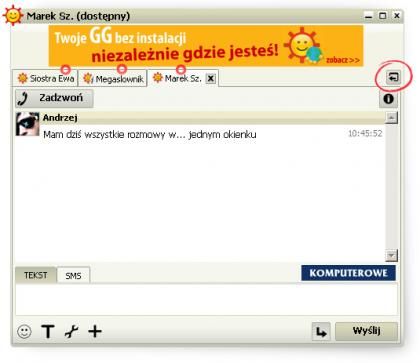 GG- wiele rozmów w jednym oknie