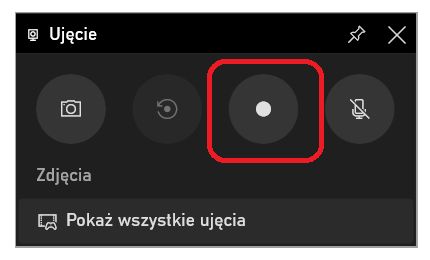 Windows 10 - Xbox Game Bar nagrywanie ekranu