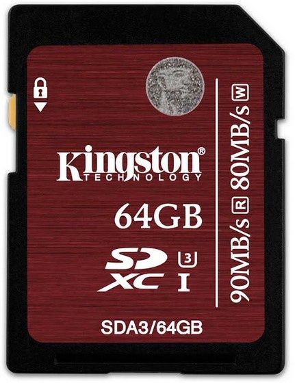 Kingston SDHC/SDXC UHS-I U3 karta SD wygląd