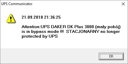 Legrand Daker DK Plus informacja o trybie bypass
