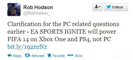 EA Ignite silnik nie dla PC