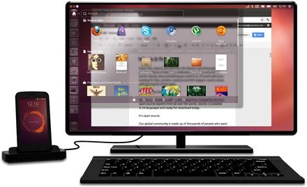 ubuntu phone for pc wygląd komputer desktop