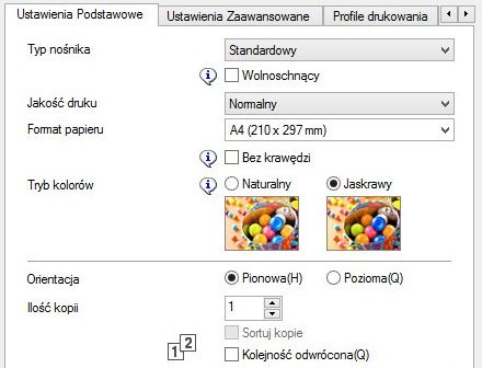 Brother DPC-J105 właściwości druku 1