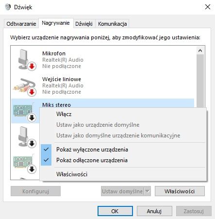 Nagrywanie dźwięku z komputera - Windows