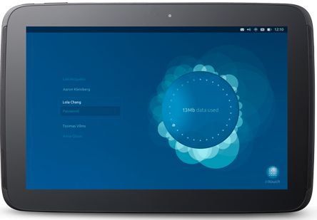 ubuntu for tablets interfejs logowanie
