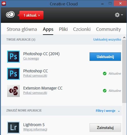 Adobe CC 2014 instalacja