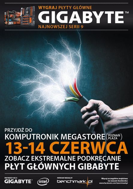 Pokaz ekstremalnego podkręcania na płytach głównych Gigabyte