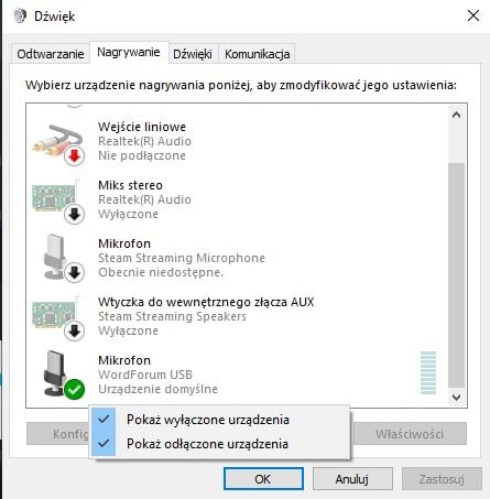 Nagrywanie dźwięku z komputera - Windows