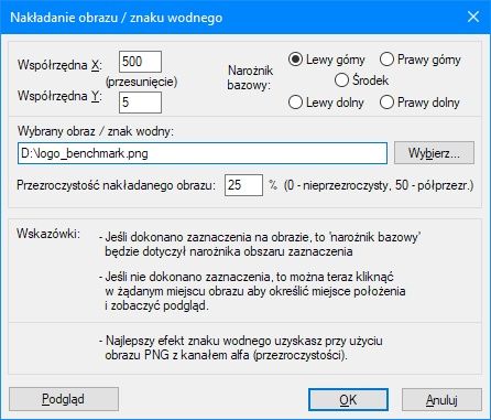 IrfanView menu znak wodny