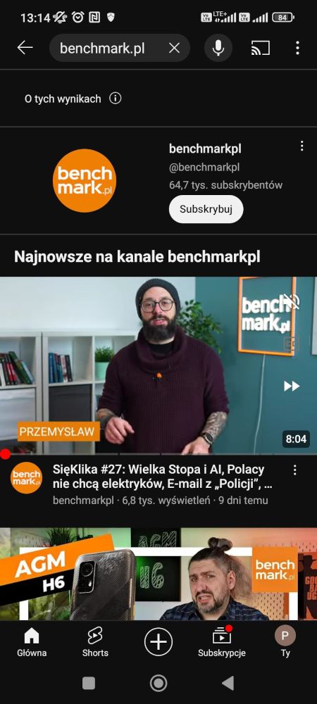 YouTube - wyszukiwanie muzyki