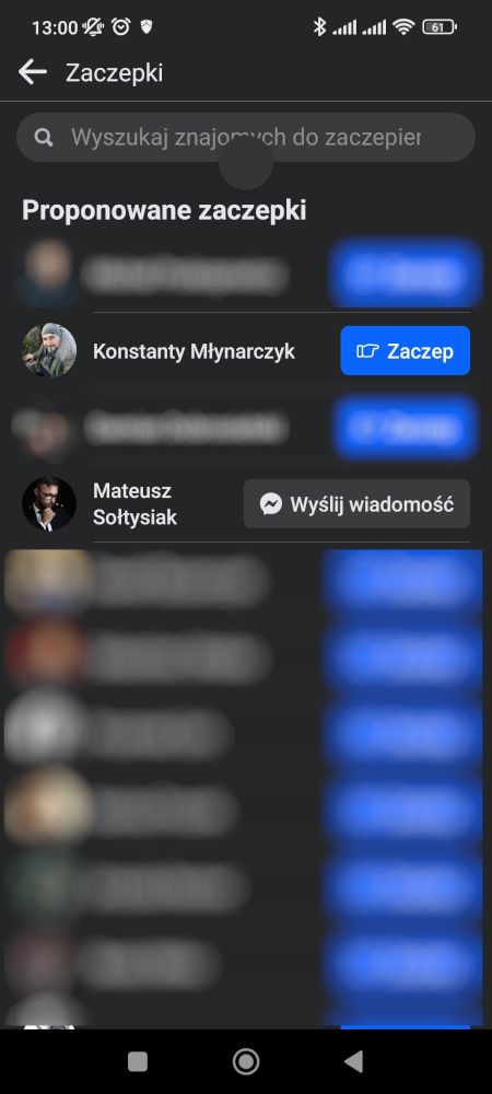 Facebook zaczepki