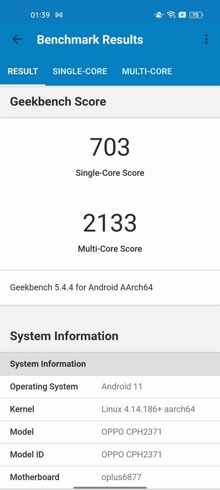 Geekbench 5 wydajność procesor