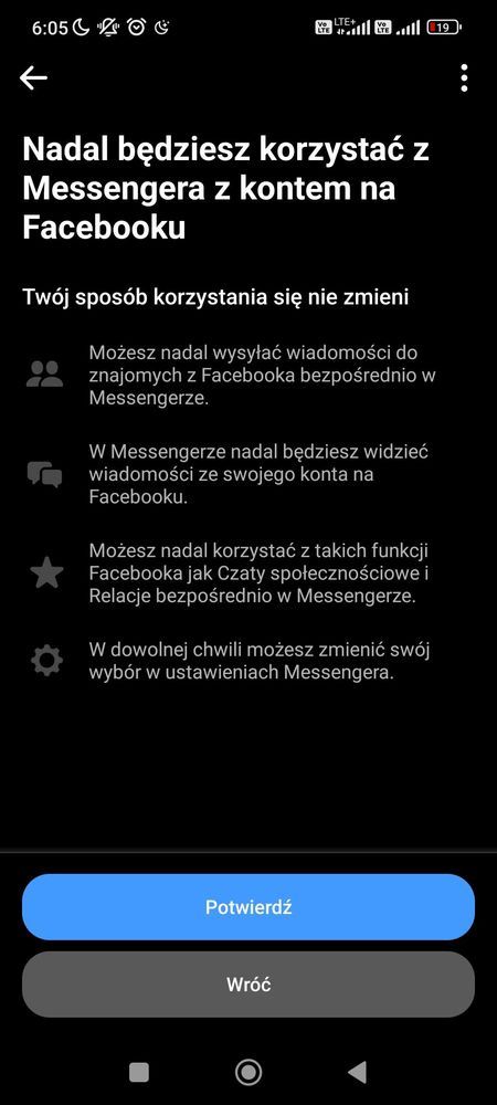 Messenger - komunikat