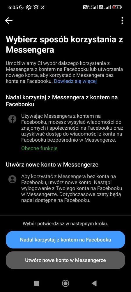 Messenger - komunikat