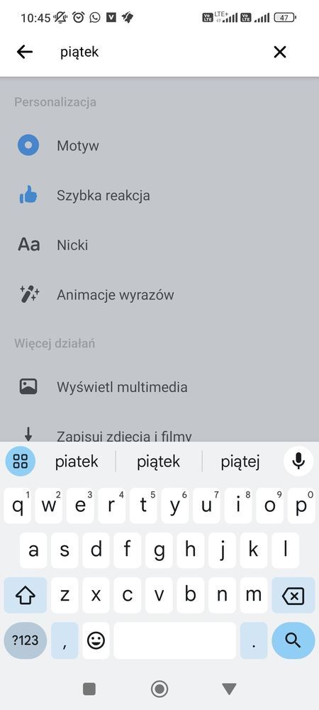 Messenger - wiadomości