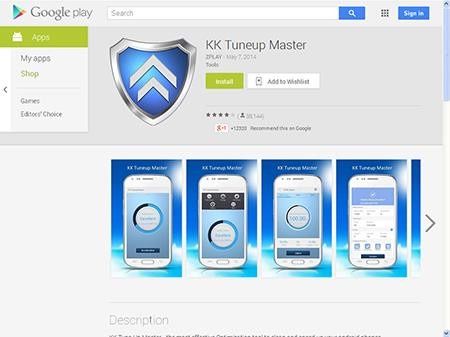 Google Play aplikacja KK Tuneup Master
