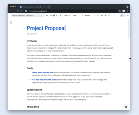 responsywny dokument Google