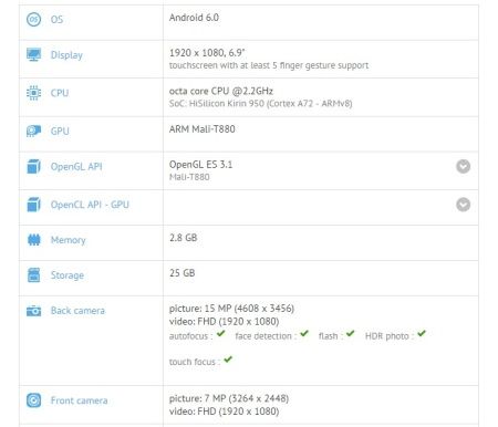 Huawei P9 Max specyfikacja