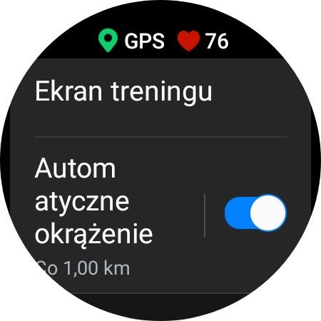 Galaxy Watch 5 Pro ustawienia treningu
