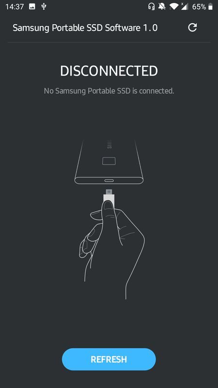 Samsung Portable SSD T7 Touch - konfiguracja Android