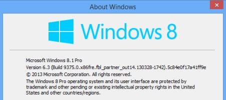 microsoft windows 8.1 blue kompilacja pro about