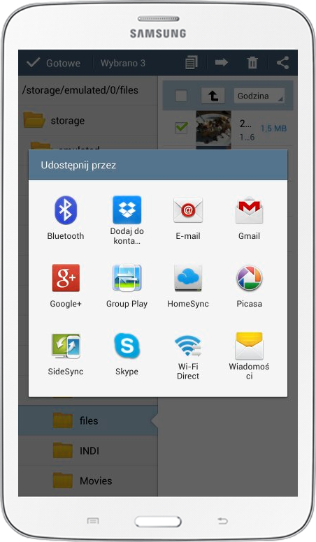 SideSync kopiowanie na laptopa