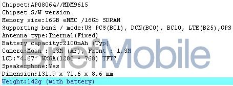 LG LS970 smartfon specyfikacja aparat ekran pamięć
