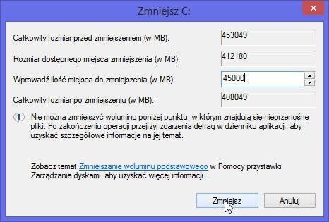 Wymiana dysku w Windows 8