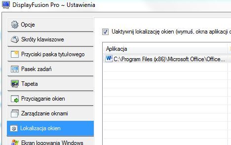 DisplayFusion Pro - ustawienia
